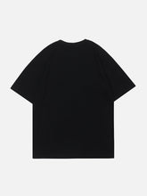 T-Shirt mit beflocktem Karomuster und Stern-Buchstaben
